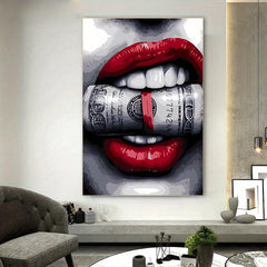 Abstract Canvas Painting Smoking Women Wall Art