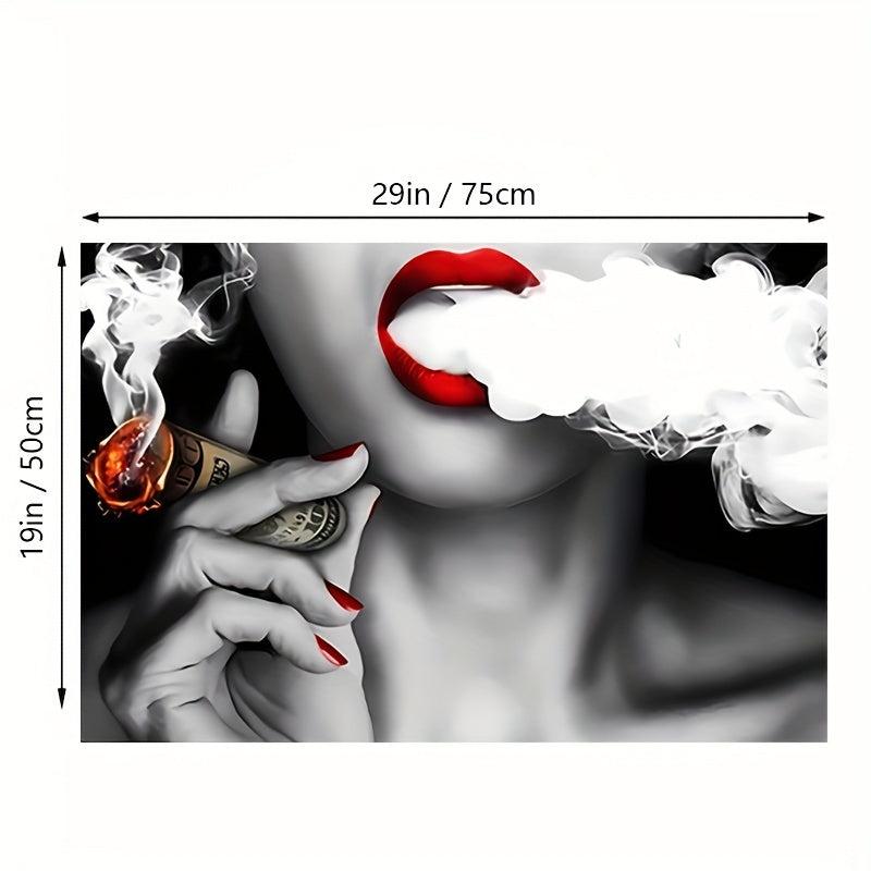 Abstract Canvas Painting Smoking Women Wall Art