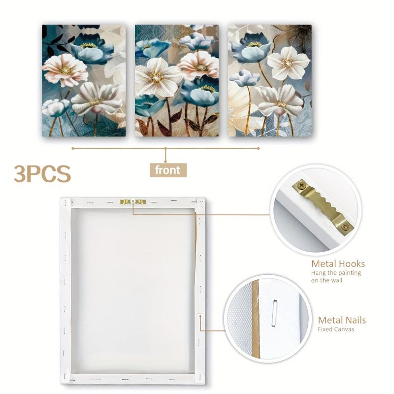 Nordic Style Art Plant & Flower Patterns Office Wall Painting with Frame