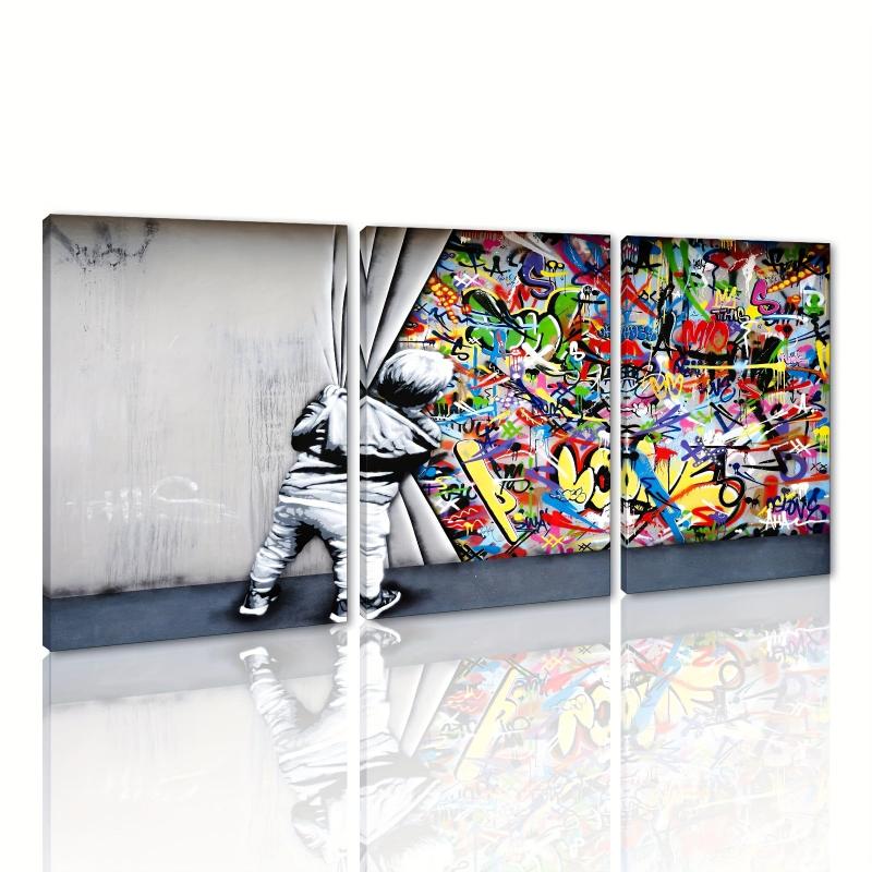 3pcs Modern Art Graffiti Wall Art Colorful Pop Art Street Art Decor