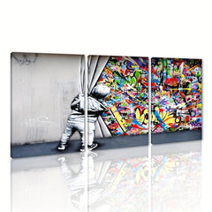 3pcs Modern Art Graffiti Wall Art Colorful Pop Art Street Art Decor