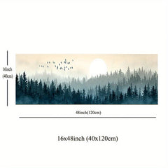 Quiet Forest Flying Birds Canvas Art Painting Poster Nordic Minimalism Decor