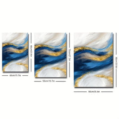 3pcs Golden Abstract Ocean Canvas Painting Set