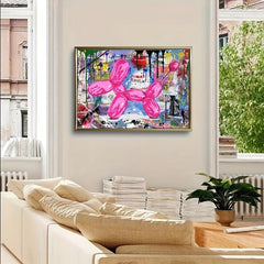 Good Dog Graffiti Balloon Art Poster Print Canvas Abstract Painting