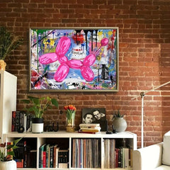 Good Dog Graffiti Balloon Art Poster Print Canvas Abstract Painting