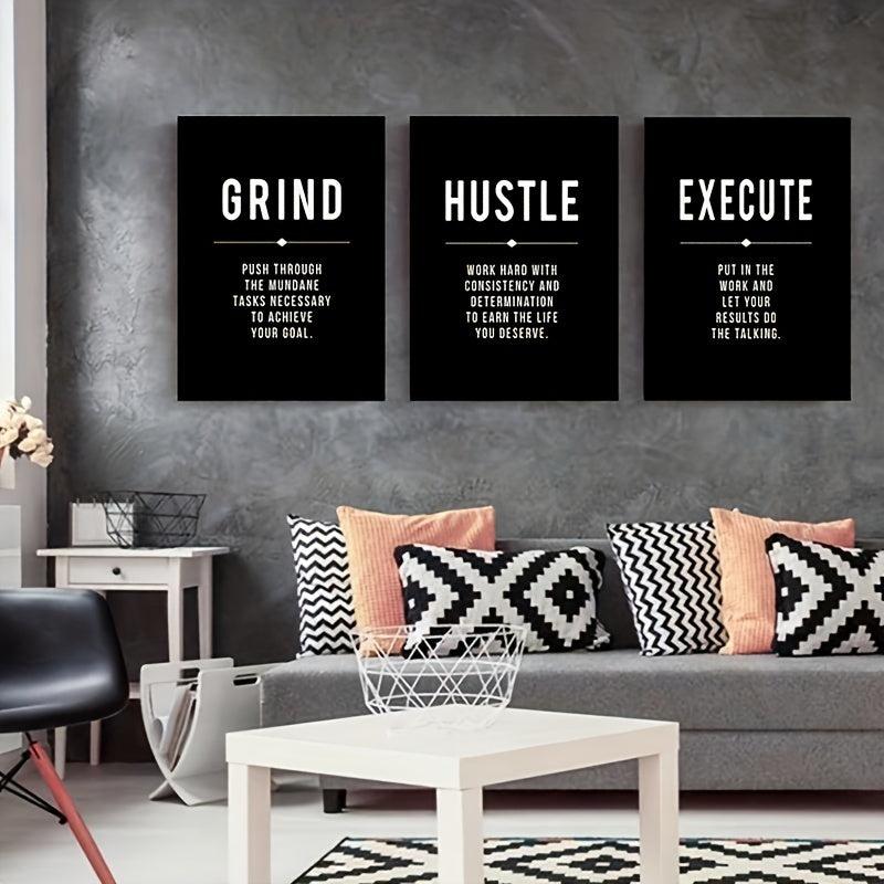 Canvas Poster Modern Art Grind Hustle Success