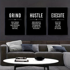 Canvas Poster Modern Art Grind Hustle Success