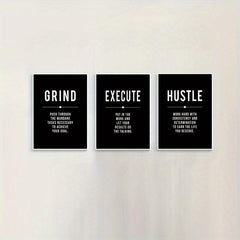 Canvas Poster Modern Art Grind Hustle Success