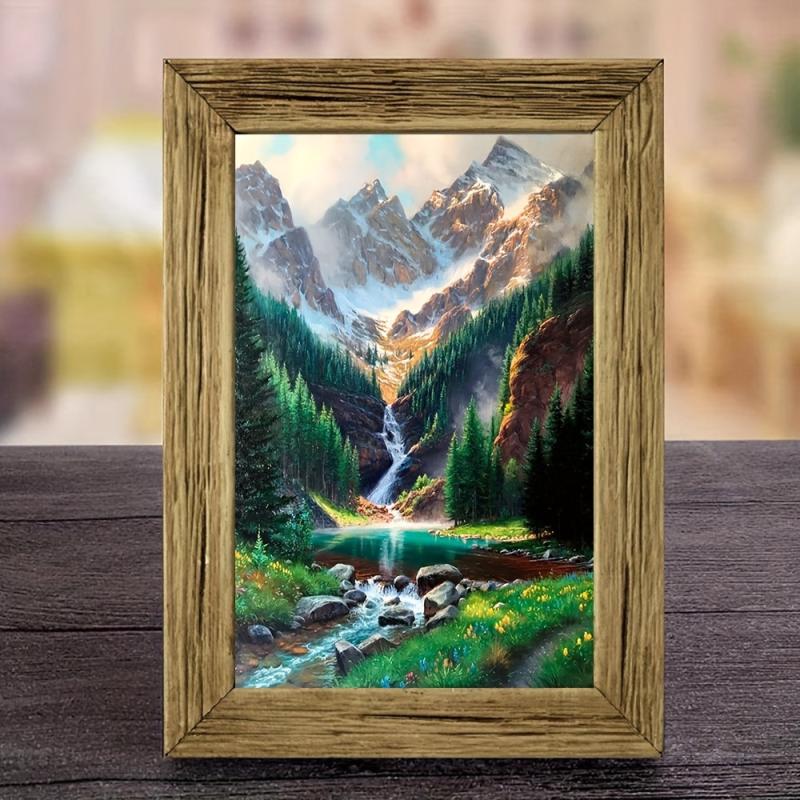 Mountain Forest DIY Rhinestone Painting Kit Frameless Art