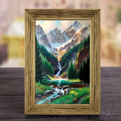 Mountain Forest DIY Rhinestone Painting Kit Frameless Art
