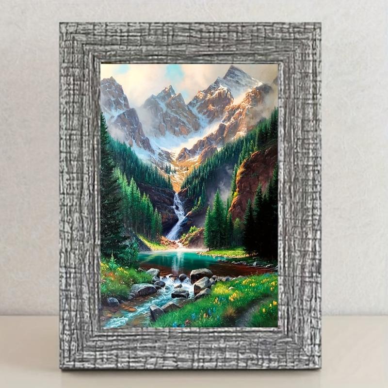 Mountain Forest DIY Rhinestone Painting Kit Frameless Art