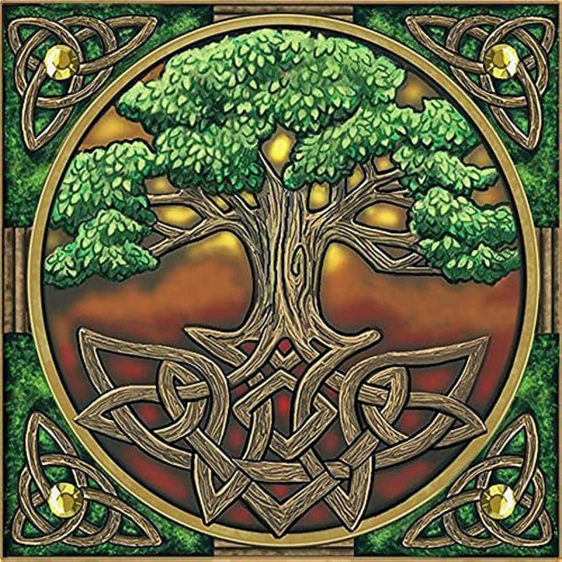 DIY 5D Diamond Painting Tree Life Kit Full Drill Round Paint With Diamond
