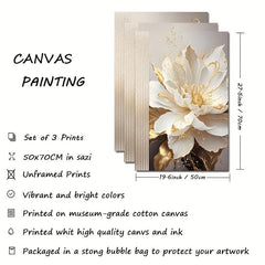 3pcs Frameless Flowers Canvas Painting Home Decor 49x69