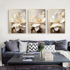 3pcs Frameless Flowers Canvas Painting Home Decor 49x69