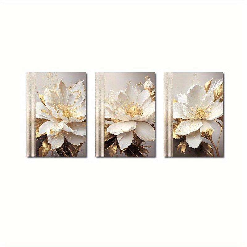 3pcs Frameless Flowers Canvas Painting Home Decor 49x69