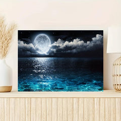 Modern Art Canvas Seascape Moon Painting Wall Art for Home Decor