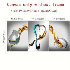 Modern Red Wine Glasses Canvas Poster
