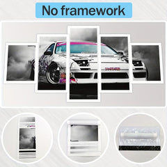 Canvas Poster Modern Racing Car Home Decor Set of 5