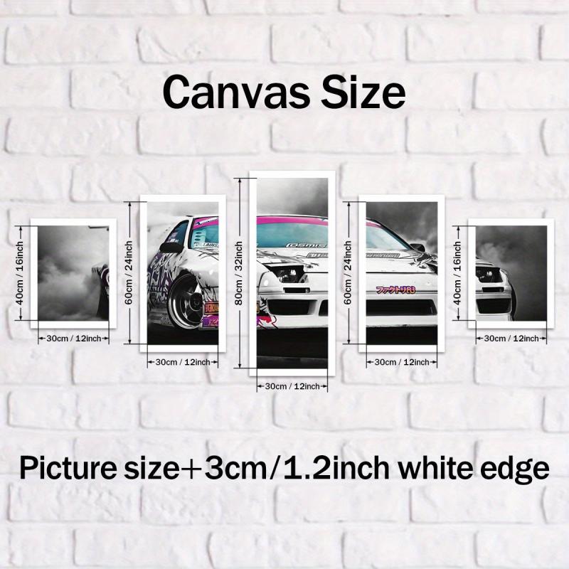 Canvas Poster Modern Racing Car Home Decor Set of 5
