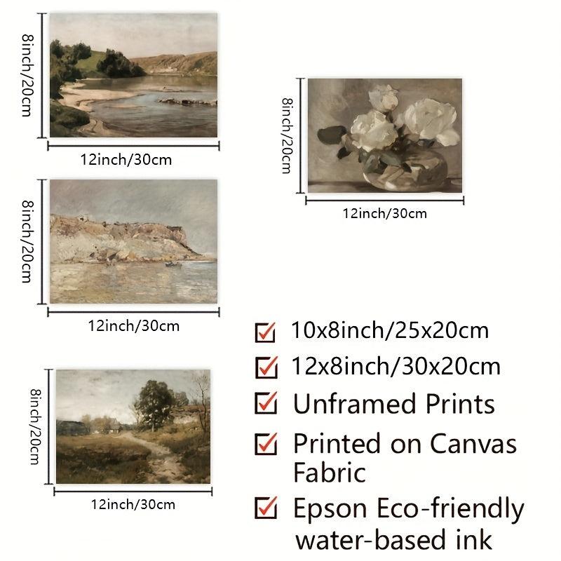 Vintage Natural Landscape Art Prints Set