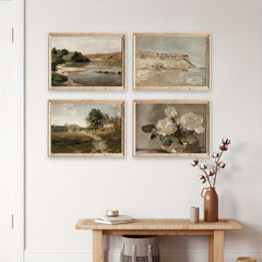 Vintage Natural Landscape Art Prints Set