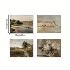 Vintage Natural Landscape Art Prints Set