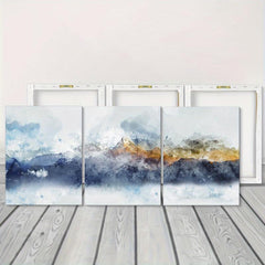 3pcs Abstract Snow Mountain Landscape Canvas Paintings