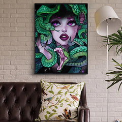 Snake And Woman DIY 5D Diamond Painting Kit Abstract Art Rhinestones