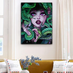 Snake And Woman DIY 5D Diamond Painting Kit Abstract Art Rhinestones