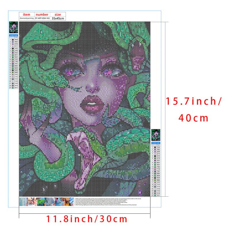 Snake And Woman DIY 5D Diamond Painting Kit Abstract Art Rhinestones
