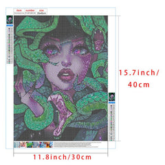 Snake And Woman DIY 5D Diamond Painting Kit Abstract Art Rhinestones