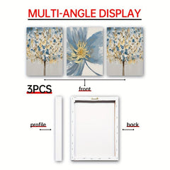 Framed Nordic Style Plant Flower Art Canvas Print for Bed