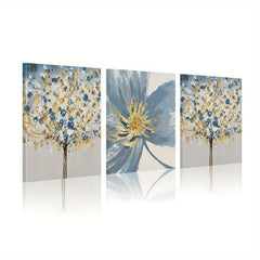 Framed Nordic Style Plant Flower Art Canvas Print for Bed