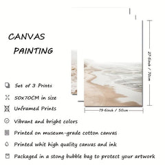 3pcs Canvas Poster Modern Art Beach Ocean Nature Landscape Picture Ideal Gift