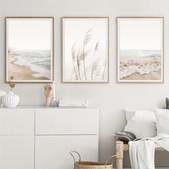3pcs Canvas Poster Modern Art Beach Ocean Nature Landscape Picture Ideal Gift