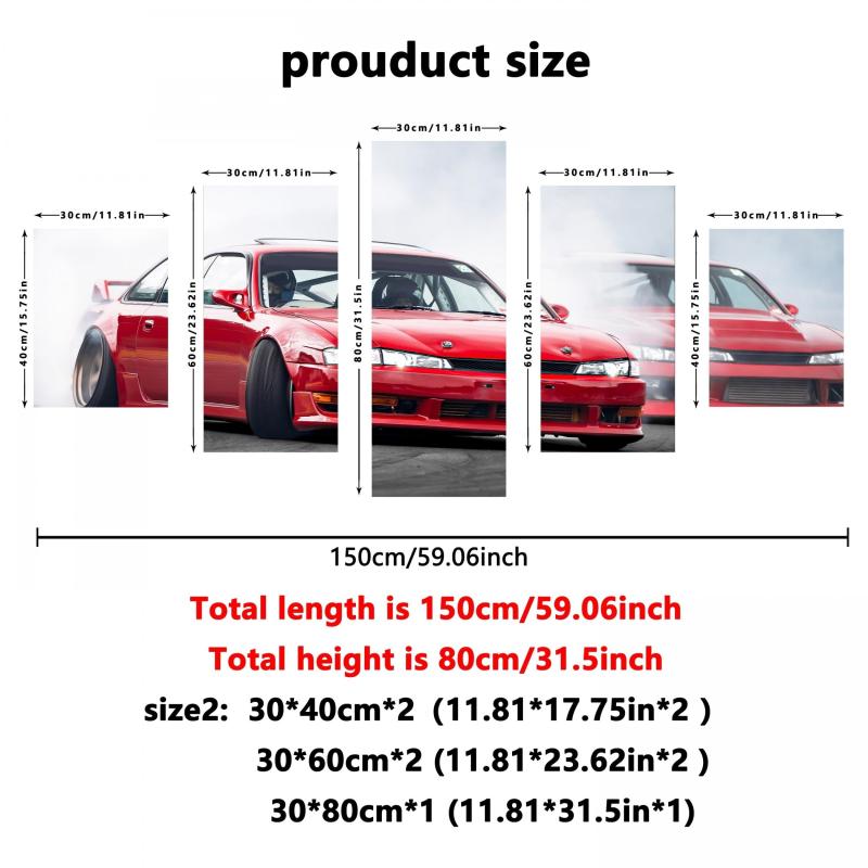 Canvas Poster Modern Art Transforming Car Drifting Picture Classic Poster