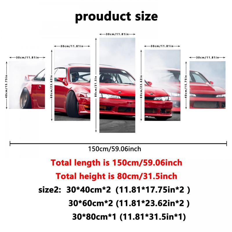 Canvas Poster Modern Art Transforming Car Drifting Picture Classic Poster