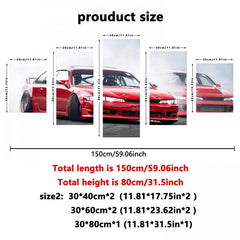 Canvas Poster Modern Art Transforming Car Drifting Picture Classic Poster