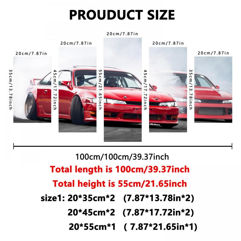 Canvas Poster Modern Art Transforming Car Drifting Picture Classic Poster