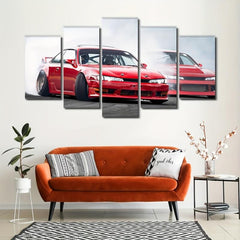 Canvas Poster Modern Art Transforming Car Drifting Picture Classic Poster