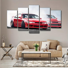 Canvas Poster Modern Art Transforming Car Drifting Picture Classic Poster