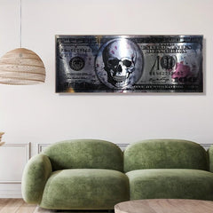 Modern Art Canvas Poster 100 Dollar Picture for Wall Decor 19.6x47in