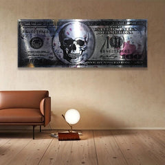 Modern Art Canvas Poster 100 Dollar Picture for Wall Decor 19.6x47in