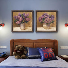 Purple Bouquet Canvas Wall Art Set