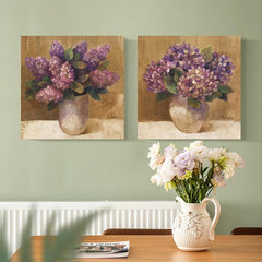 Purple Bouquet Canvas Wall Art Set