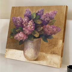 Purple Bouquet Canvas Wall Art Set