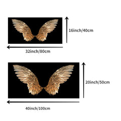 Modern Golden Wings Canvas Wall Art