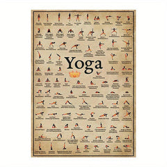 1pc Frameless Yoga Knowledge Wall Poster 39 88 59 Canvas Painting