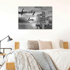 Custom Family Love Canvas Art for Home Decor