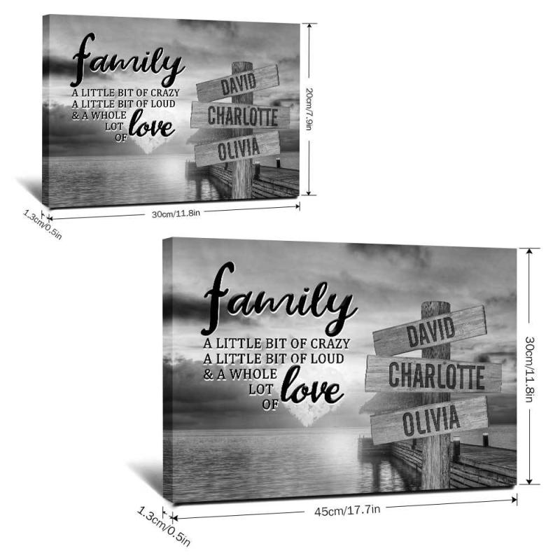 Custom Family Love Canvas Art for Home Decor